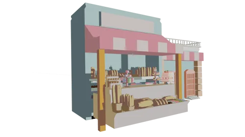 Cute Bakery 3D Model