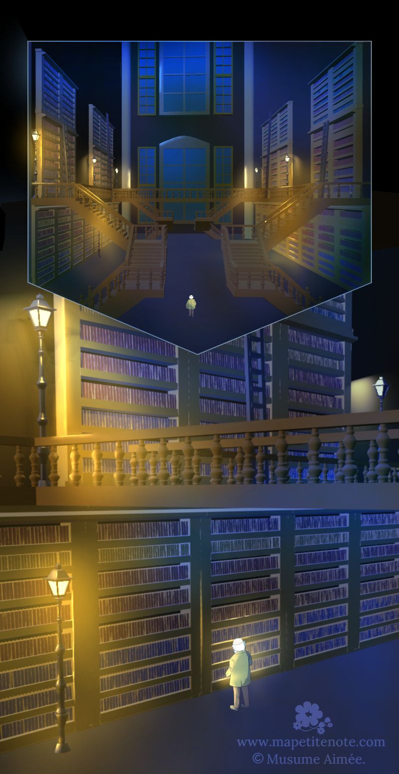 library scene from Perfect Love, Christian manga Season 3 introduction