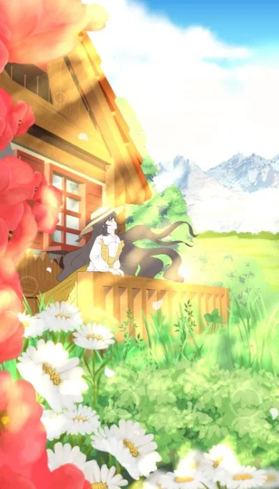 Aiko at the balcony of her chalet